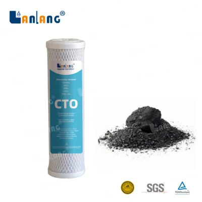 Filtro a cartuccia CTO a blocchi di carbone attivo Lanlang da 5 pollici a 40 pollici per il trattamento delle acque